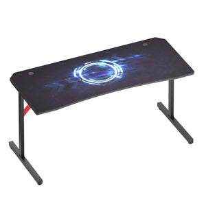 Gamingtisch 160 x 70 x 75 cm schwarz