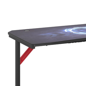 Gamingtisch 160 x 70 x 75 cm schwarz