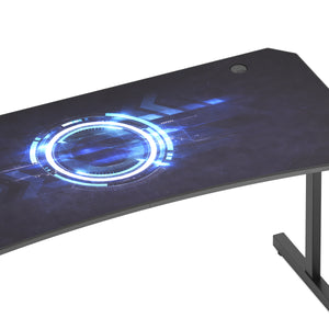 Gamingtisch 160 x 70 x 75 cm schwarz