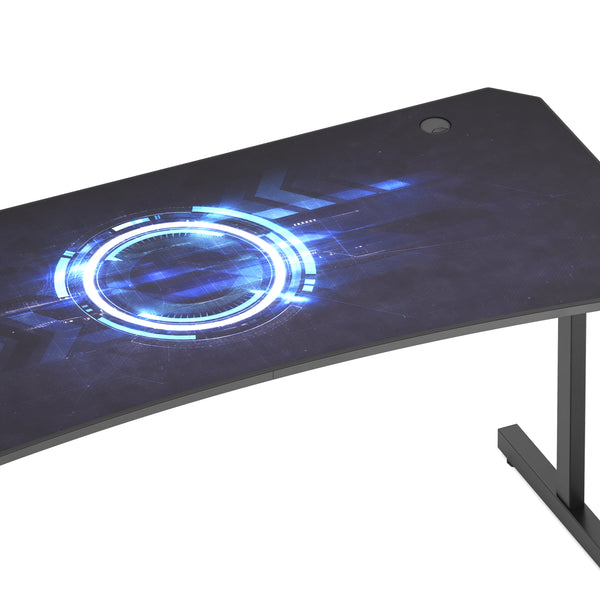 Gamingtisch 160 x 70 x 75 cm schwarz