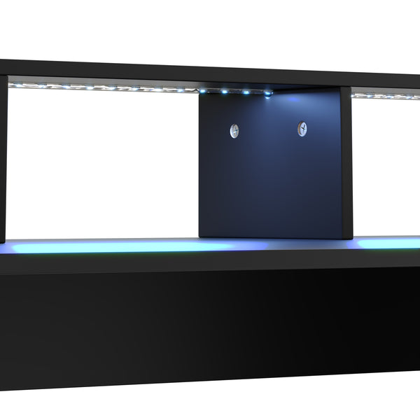 Gamingtisch LED REGULUS 180 x 66 x 91 cm schwarz