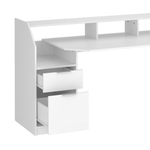 Gamingtisch LED REGULUS 180 x 66 x 91 cm weiss