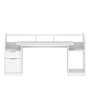 Gamingtisch LED REGULUS 180 x 66 x 91 cm weiss
