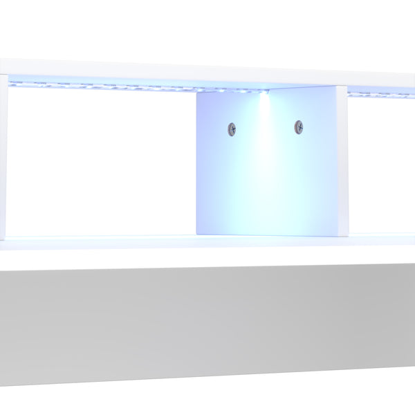 Gamingtisch LED REGULUS 180 x 66 x 91 cm weiss
