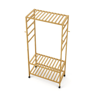 Armoire en bambou à roulettes ASTRID naturel