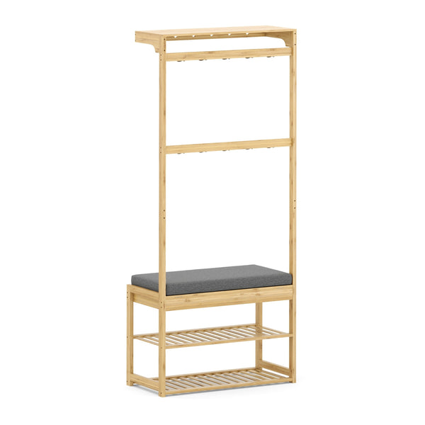 Garderobe Schuhregal Bambus BRENT 70 x 175 cm natur