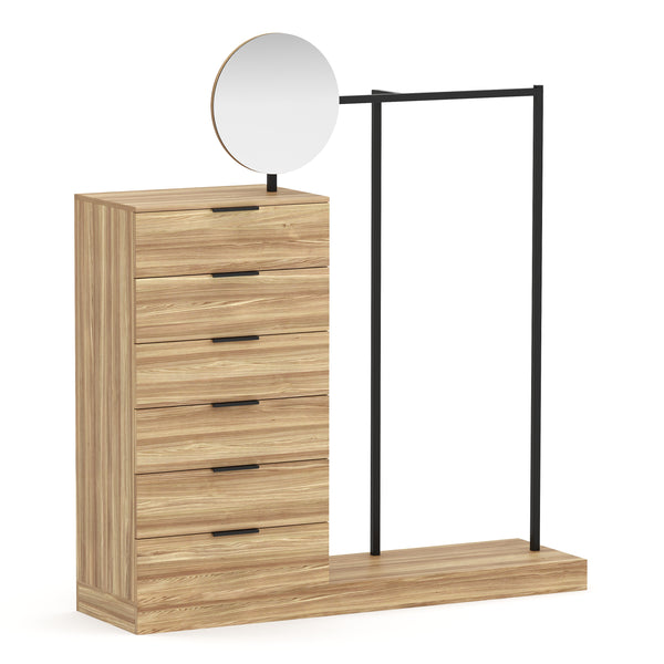 Garderobe DIMITRIOS 145 x 164 cm braun/schwarz