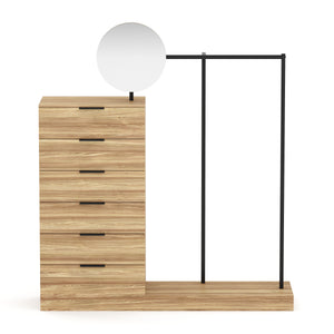 Garderobe DIMITRIOS 145 x 164 cm braun/schwarz