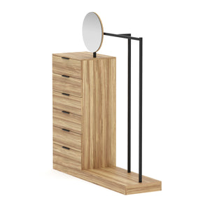 Garderobe DIMITRIOS 145 x 164 cm braun/schwarz