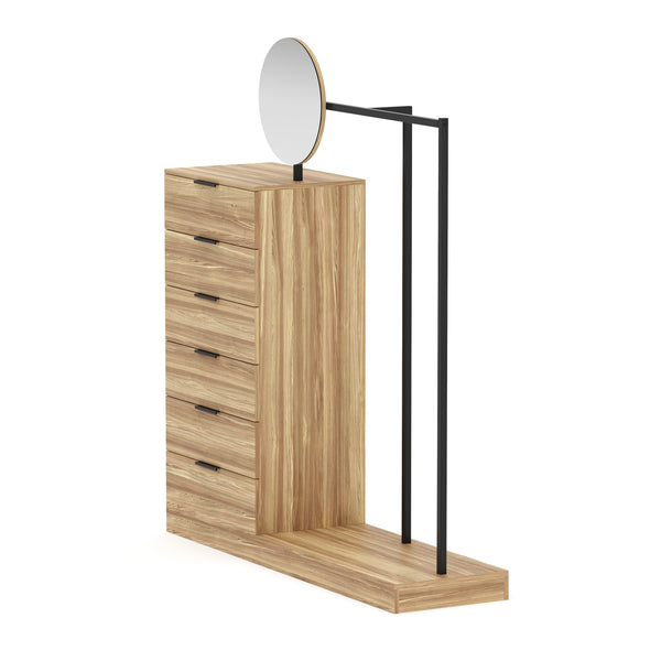 Garderobe DIMITRIOS 145 x 164 cm braun/schwarz