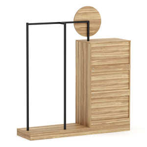 Garderobe DIMITRIOS 145 x 164 cm braun/schwarz