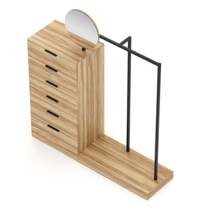 Garderobe DIMITRIOS 145 x 164 cm braun/schwarz
