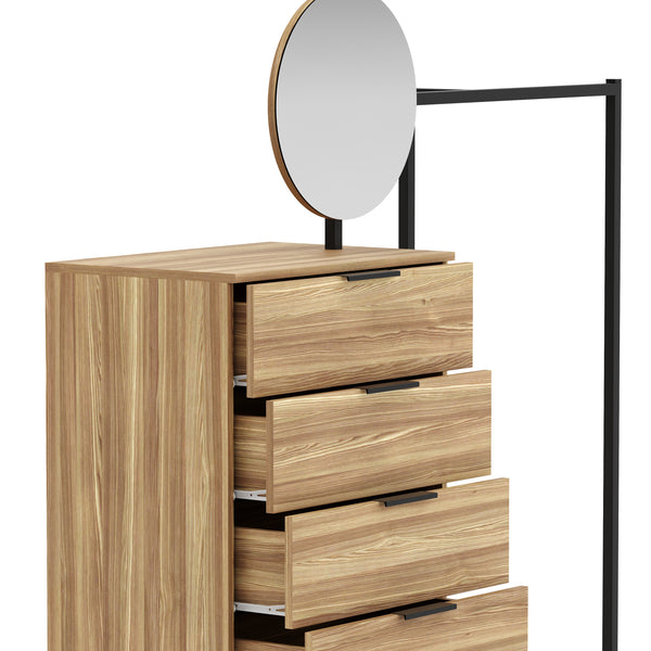 Garderobe DIMITRIOS 145 x 164 cm braun/schwarz