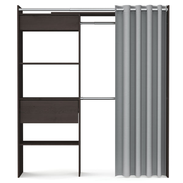Garderobe Kleiderschrank GUEST braun