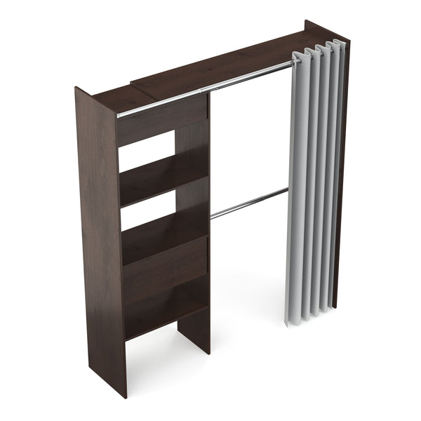 Garderobe Kleiderschrank GUEST braun