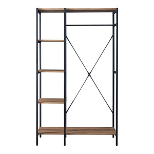 Garderobenständer Hvidovre 170x100x35cm Schwarz Holzfarben