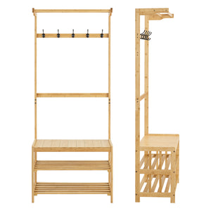 Tornio coat rack 168x70x35cm made of natural bamboo