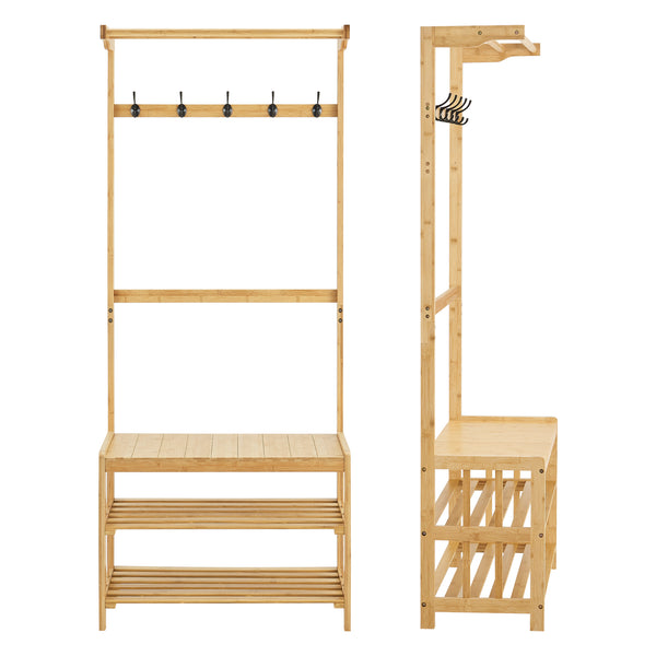 Tornio coat rack 168x70x35cm made of natural bamboo