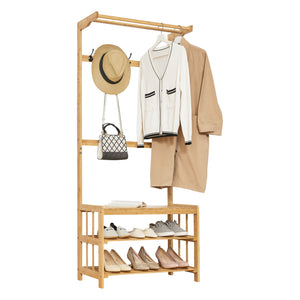 Tornio coat rack 168x70x35cm made of natural bamboo