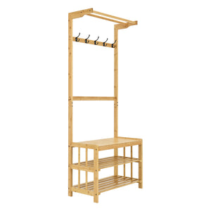 Tornio coat rack 168x70x35cm made of natural bamboo