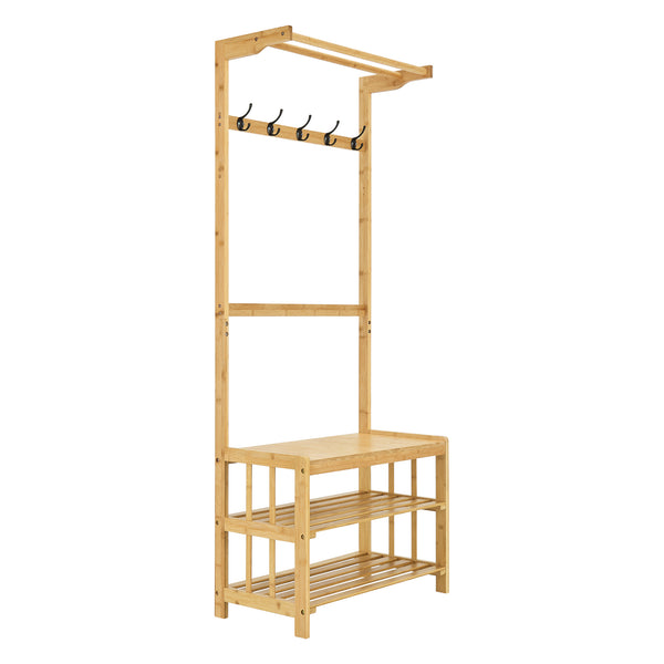 Tornio coat rack 168x70x35cm made of natural bamboo