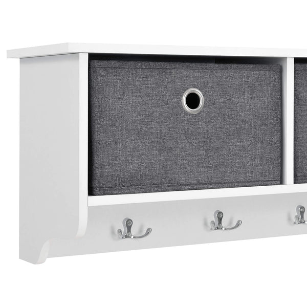 Porte-manteau mural Horsens avec boîtes de rangement, 100 x 20 x 30 cm