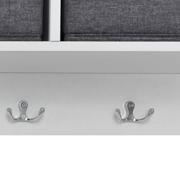 Porte-manteau mural Horsens avec boîtes de rangement, 100 x 20 x 30 cm