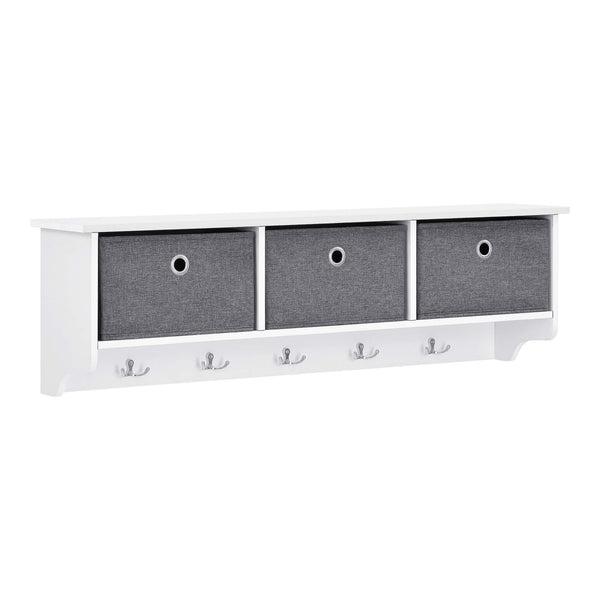 Porte-manteau mural Horsens avec boîtes de rangement, 100 x 20 x 30 cm