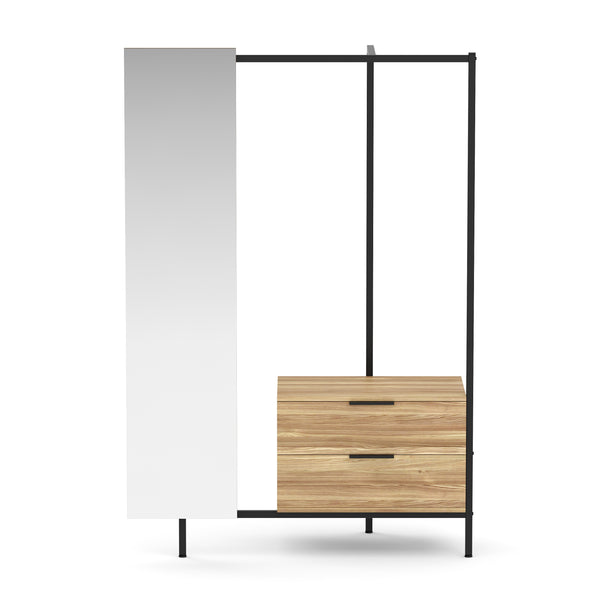 Garderobe HARIS 110 x 163 cm braun/schwarz