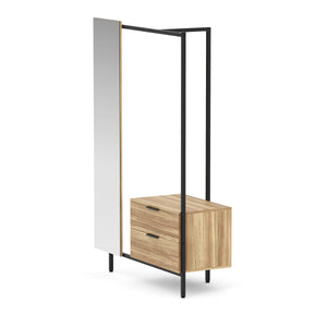 Garderobe HARIS 110 x 163 cm braun/schwarz