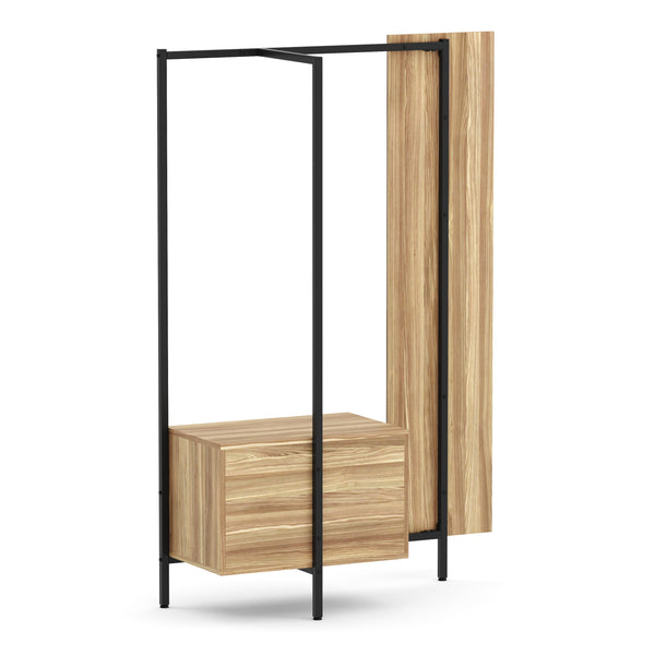 Garderobe HARIS 110 x 163 cm braun/schwarz