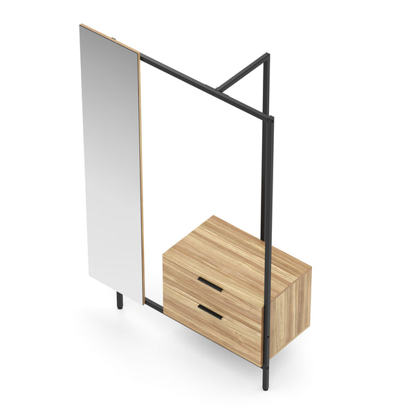Garderobe HARIS 110 x 163 cm braun/schwarz