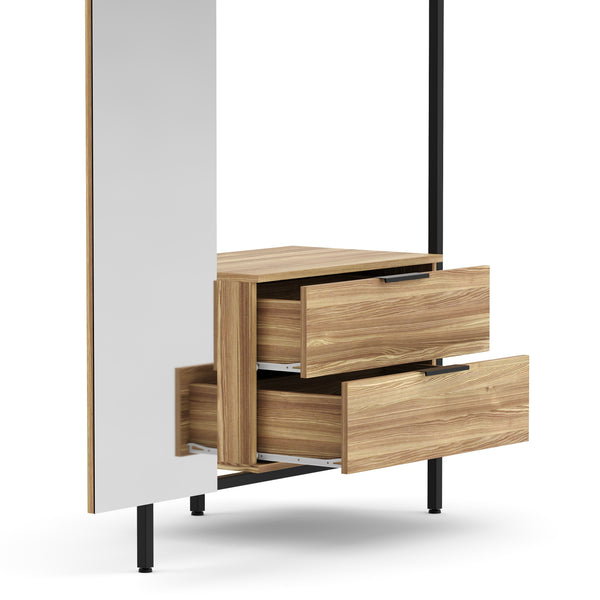 Garderobe HARIS 110 x 163 cm braun/schwarz
