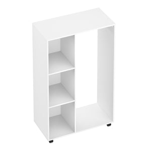 Garderobe Kleiderständer GAMET auf Rollen 80 x 128 cm weiss
