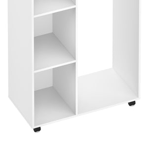 Garderobe Kleiderständer GAMET auf Rollen 80 x 128 cm weiss