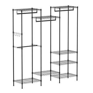 Garderobe Kleiderständer 174 x 195 cm schwarz