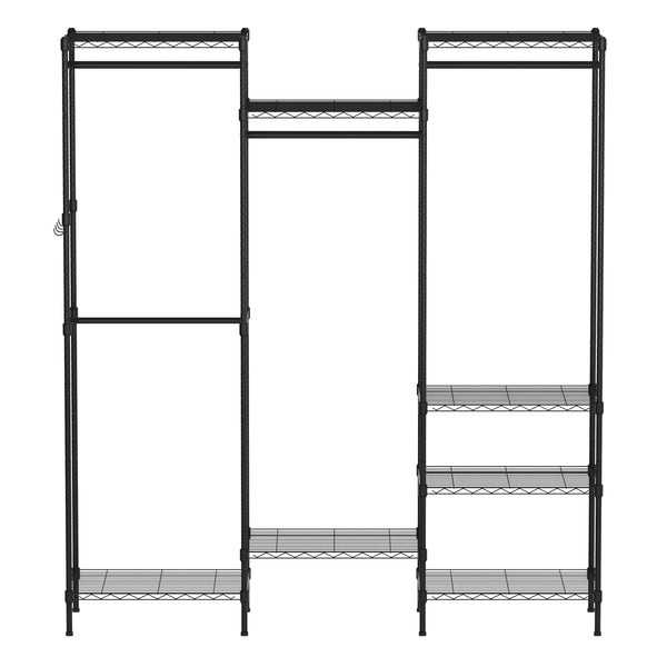 Garderobe Kleiderständer 174 x 195 cm schwarz