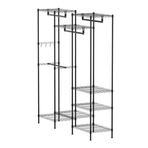 Garderobe Kleiderständer 174 x 195 cm schwarz