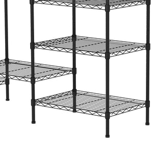 Garderobe Kleiderständer 174 x 195 cm schwarz