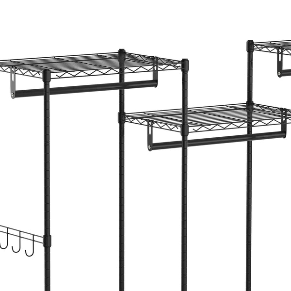 Garderobe Kleiderständer 174 x 195 cm schwarz