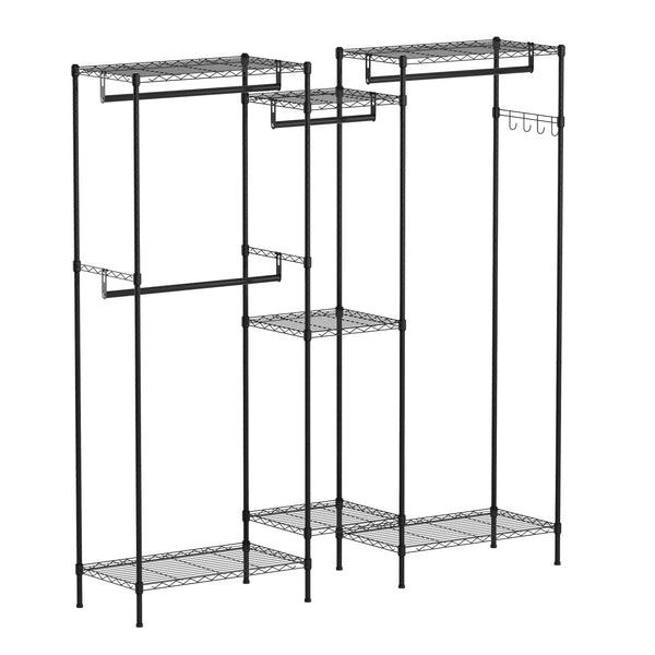 Garderobe Kleiderständer 189 x 195 cm schwarz