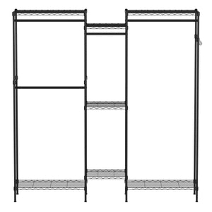 Garderobe Kleiderständer 189 x 195 cm schwarz
