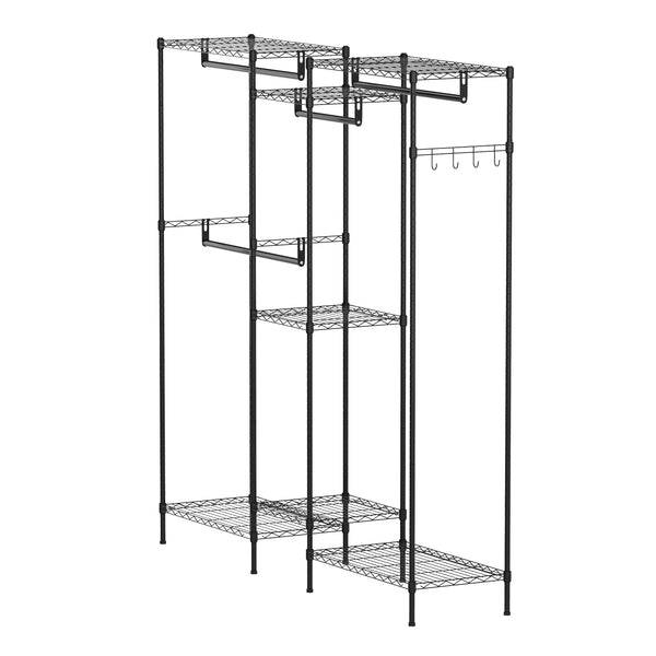 Garderobe Kleiderständer 189 x 195 cm schwarz