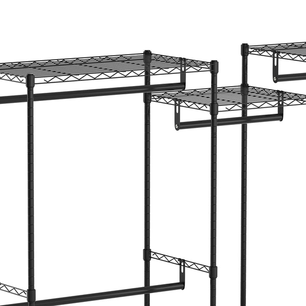 Garderobe Kleiderständer 189 x 195 cm schwarz