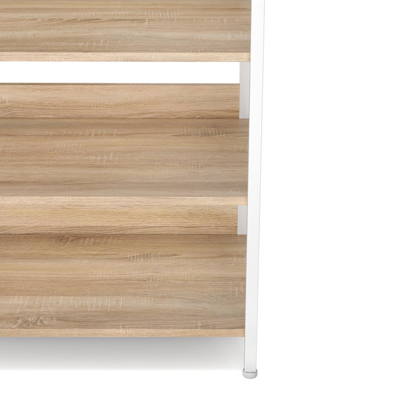 Garderobe Schuhregal 60 x 170 cm weiss/hellbraun