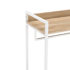 Garderobe Schuhregal 60 x 170 cm weiss/hellbraun