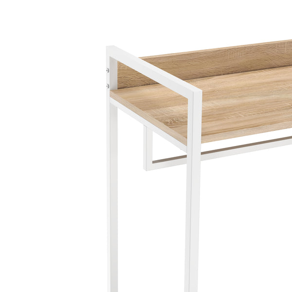 Garderobe Schuhregal 60 x 170 cm weiss/hellbraun