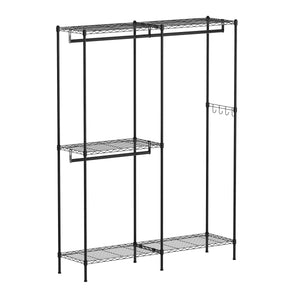 Garderobe Kleiderständer 75 x 195 cm schwarz
