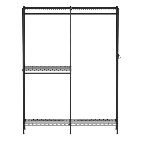 Garderobe Kleiderständer 75 x 195 cm schwarz