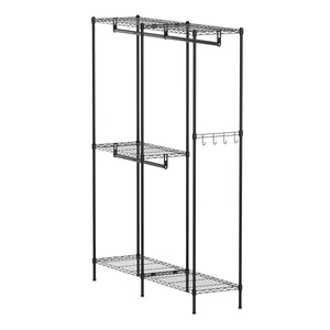 Garderobe Kleiderständer 75 x 195 cm schwarz
